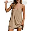 IQSQSQ Hot Shot Mini abito da donna senza maniche, sportivo, con pantaloncini integrati, prendisole