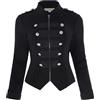 Generisch Cappotto da donna in stile retrò, blazer vittoriano, giacca a balza rinascimentale, steampunk, abbigliamento medievale, carnevale, Halloween, gonna a doppio petto