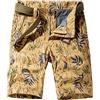 Yukirtiq Pantaloncini Cargo da Uomo con Cintura Bermuda Mimetici Pantaloni Estivi Corti da Uomo Pantaloncino Sportivi Pantaloni da Lavoro Corti