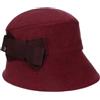 LIERYS CAPPELLISHOP Cloche Cappello a Campana con Fiocco Unicolore Rivestito in Pile Prodotto in Italia Donna Autunno Inverno