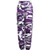 GUOCU Pantaloni Cargo Mimetici da Donna Casual Militare Combattimento Mimetica Stampa Loose Taglie Forti Harem Pantaloni Hip Hop Tempo Libero All'Aperto Sportiva Pantaloni Lunghi,Viola,S
