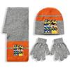 SUN CITY Cappello Sciarpa e Guanti Invernale Minions Cappellino Bambino Bimbo 5907