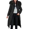 Generic Donna Piumino Womens Autumn Winter Solid Color Belt Long Warm Coat Jacket Giubbotto Corto Donna Invernale Piumino da Donna