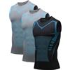 Richymfa 3PC Canotta Compressione Uomo Canottiera Contenitiva Uomo Palestra Snellente Maglia Modellante Dimagrante Shapewear Intimo Senza Maniche Tank Bodybuilding Canotte Fitness Fascia Pancia Traspirante