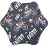 GAIREG Ombrello da sole e pioggia per bambini con motivo motocross, con angoli arrotondati e manico a gancio