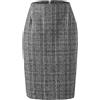 IQYU N Roll - Gonne invernali da donna, a vita alta, attillate, in lana, lunghezza al ginocchio, con gonne invernali, Nero , M