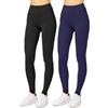 Merry Style 2 Pack Leggings Lunghi Donna in Viscosa MS10-143 | con Elastan Ampia Pantaloni Donna Banda Elastica Leggins per Casa Palestra Tempo Libero