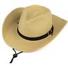 Givbro, Cappello da cowboy, cappello di paglia a tesa larga, cappello da spiaggia, cappello da viaggio estivo, per uomo e donna, colore:giallo