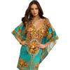 Trillion London Kaftano da Donna in Viscosa e Cotone, Vestito Lungo da Spiaggia, Maxi | Copricostume per Bikini e Costume da Bagno | Abbigliamento da Svago per le Vacanze | Taglie UK 6 a 14