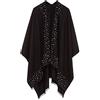 MELIFLUOS DESIGNED IN SPAIN Poncho da donna con collo a scialle e mantello ruana con cardigan maglione aperto sul davanti per l'autunno inverno (PCP-11)