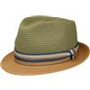 Stetson Licano Trilby Cappello di Paglia Uomo 100% Paglia Toyo Protezione UV 40+ Fascia Gros-Grain Primavera Estate