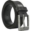 Police Cintura Uomo in Vera Pelle, Fibbia Nickel Free, Accorciabile, Effetto Vintage, Alta 4 cm, Old Fashion Con Scatola