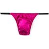 SilRiver Bikini da Uomo, in Raso di Seta, Perizoma con Schiena a T, Biancheria Intima… (Rosa Viola, L/XL)