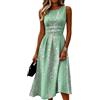 Generico Vestito Donna Estivo Floreali Smanicato Vestito Corti Vestiti Estivi Abito Fantastico Boho Chic Casual Abbigliamento Donna Mare Outdoor Verde S