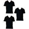 Enrico Coveri 3 t-Shirt Uomo Mezza Manica Scollo a Punta Caldo Cotone Interlock Art. ET1201 (7/XXL, Nero)