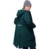 33,000ft Cappotto invernale da donna, lungo, caldo, parka, giacca funzionale ispessita, con cappuccio, giacca per le mezze stagioni