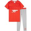 Arsenal F.C. Set pigiama per bambini e adolescenti, comodo abbigliamento da casa per bambini 5-14 anni, regali di calcio per ragazzi, rosso/grigio., 11-12 Years