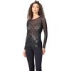 JADEA Galà Maglie Donna sotto Giacca Tulle e Paillettes per Serate festose e Scintillanti Vari Modelli (IT, Testo, M, Regular, Regular, Maglia 4695)