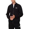 EA7 Emporio Armani Felpa da Uomo in Cotone Felpato con Zip e Collo Montante Core Identity, 8NPM36 (IT, Testo, L, Regular, Regular, Nero)