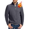 Yutdeng Felpa Uomo Pile a Maniche Lunghe con Quarto Zip Maglione Invernale Maglietta Maglia Termica Felpe a Collo Alto Senza Cappuccio Pullover Giacca in Pile Tinta Unita