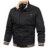 Duohropke Blouson - Giacca da uomo primaverile, estiva, leggera, per il tempo libero, leggera, da aviatore, per l'autunno, per le escursioni, da baseball, con tasche con cerniera, 02 nero, M