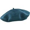 Melegari Berretto Basco Donna | 100% Lana | Margie Beret | Made in EU (Petrolio 298)