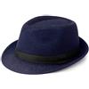 Coucoland Panama Cappello Estivo da Uomo Fedora Trilby Bogart, Cappello da Sole in Paglia di Carta, da Spiaggia, da Uomo, Primavera/Estate, in Paglia 1920s (Taglia Unica)
