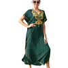 L-Peach Loungewear Boho Caftano di Cotone da Donna Kimono Oversize per Casa Maxi Abito da Spiaggia Copricostume