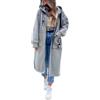 Hiseng Felpa Donna con Zip Cappotto, Stile Classico Felpe con Cappuccio Giacca Sportiva Ladies Manica Lunga Hoodie Ragazza Autunno Primavera Sweatshirt S-5XL (Grigio,S)