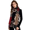 ZCJ Sciarpa Donna Inverno, Scialle Elegante Donna con Motivo Leopardato, Pashmina Donna con Frange e Effetto Cachemire Morbido