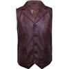Infinity Leather Gli Uomini Liscia Capra Scamosciata Smart in Pelle Marrone Gilet S