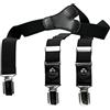 bugatti - Bretelle da 25 mm in tinta unita in pelle con clip, misura 120, Nero , 120 cm