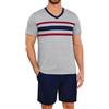Marvmys Pigiama Uomo Estivi Corto Cotone Leggero Pigiami Due Pezzi Maniche Corte Scollo a V T-Shirt e Pantaloncini S-3XL