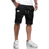 LIUPMWE Pantaloncini Uomo Estivi Casual Pantaloni Corti Uomo Cotone Sportivi con Tasche S-XXL,Nero-03,S