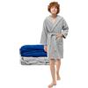 Twinzen Accappatoio Bambino Adolescenti con Cappuccio, 100% Cotone OekoTex, Accappatoio Ragazzo Ragazza - Tessuto Spugna Accappatoio da Bagno Ultra Morbido e Assorbente