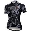 weimostar Ciclismo Jersey Estate Bike Jersey Manica Corta Camicie Bicicletta 3 Tasca Riflettente ZC71, Donna, A3, Chest For