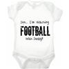 Reality Glitch Shh.I'm Watching Football with Daddy - Tutina bianco 3-6 Mesi