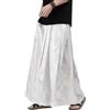 Seidarise Pantaloni da Uomo a Gamba Larga Casual Harem Lino Giapponese Yoga Harem Pantaloni Hip Hop Joggers Larghi, Y-Bianco, M