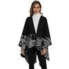 FEFLO Sciarpe e Mantelle per Donna, Elegante Mantella Lavorata a Maglia con Apertura Frontale, Poncho Sciarpa Coperta Cardigan Cappotto per Primavera, Autunno e Inverno