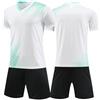 Keyck Maglia Calcio Bambino, Set di Maglie per Bambini, Allenamento Calcio Bambini Kit, Completo Tuta Pantaloncini e T-Shirt, Magliette Sportivo da Ragazzi per 7-8 Anni, Bianco