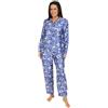 Disney Lilo & Stitch Set Pigiama Lungo in Raso Satin per Donne e Ragazze, Due Pezzi, Pigiama in Seta Satin, Viola, 20-22