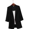 Pastoralist Blazer da Donna, Abbigliamento Casual da Donna in Lino di Cotone, Cappotto da Lavoro a Maniche Lunghe Aperte, Giacche Formali per Ufficio (Nero, XL)