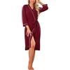 Wikoan Accappatoi e Vestaglie Donna Elegante Morbida Vestaglia Kimono Robes Accappatoi con Cintura e Tasca S-XXL