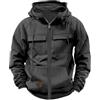 Meaunzyl Felpa Uomo con Cappuccio E Zip con Tasche Laterali Cotone Leggera Felpe da Lavoro Abbigliamento Felpa Tinta Unita Autunno Inverno Maniche Lunghe Cardigan Felpa Uomo con Zip