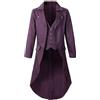 Duohropke Giacca da uomo in stile vittoriano, industriale, di alta qualità, vintage, gotico, Gn, Uniform, Praty, Outwear, a maniche lunghe, stile steampunk, con bottoni