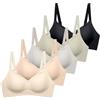 Rainjia Set 5 Reggiseni Sportivi per Ragazze 8-18 Anni, Seta di Ghiaccio Senza Cuciture con Imbottitura, Senza Ferretto e Cinturino Regolabile, Traspirante per Palestra, Sonno e Quotidiano