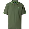 NORTH SAILS Polo Uomo in piqué di Cotone Organico con Dettagli Fluo