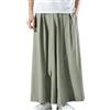 Celanisai Gonna per pantaloni da uomo, lunga, grande, per il tempo libero, elegante, etnico, palazzo, largo, gamba larga, samurai a vita alta, pantaloni estivi leggeri giapponesi da yoga, O verde, M