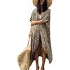 YouKD Caftano lungo estivo bohémien da spiaggia Kimono copricostume taglie forti vestito per donne, Taglia unica