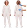 FERRUCCI COMFORT Pigiama Sanitario Donna 100% Cotone, 9012/1, Bianco, Ferrucci Comfort | Pigiama Sanitario per Anziani, Pratico con Zip Posteriore, Manica Lunga, per Anziani e Incontinenza, Lavabile a 40°